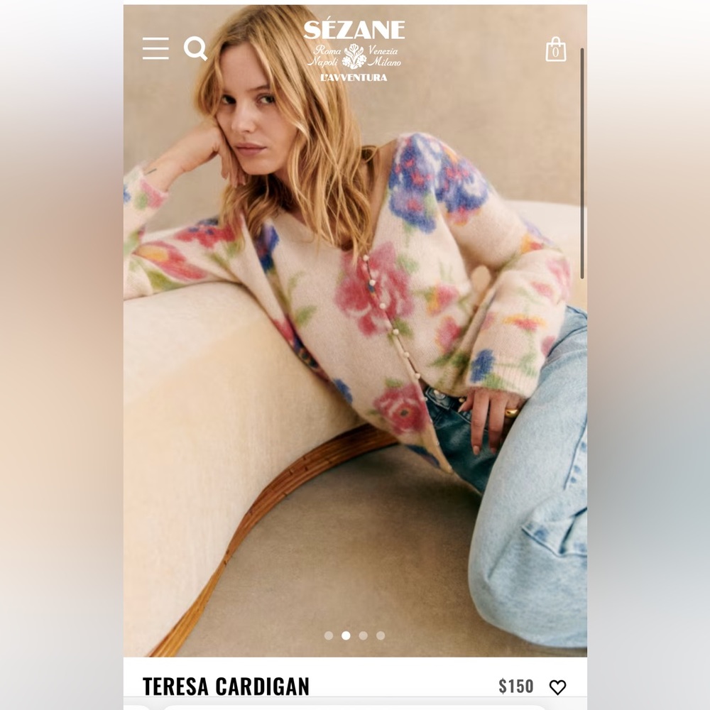 Sezane Teresa cardigan/jumper size small